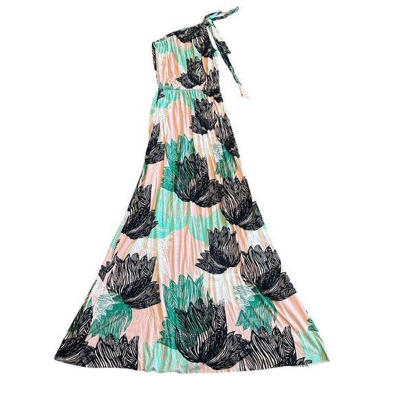 Rachel Pally One Shoulder Maxi Dress Bold Print Jersey Stretch Size Small Womens - Picture 1 of 11
